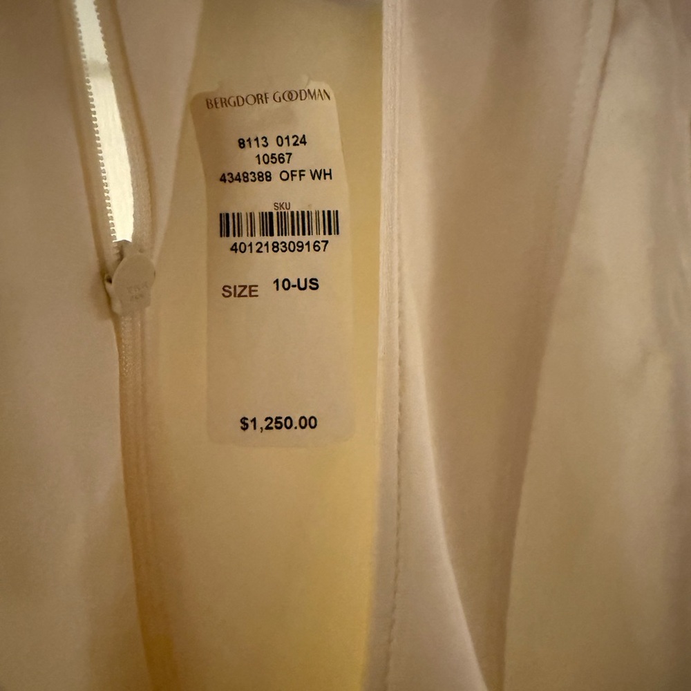 Victoria Beckham Cream Wrap Midi Dress - Picture 5 of 12